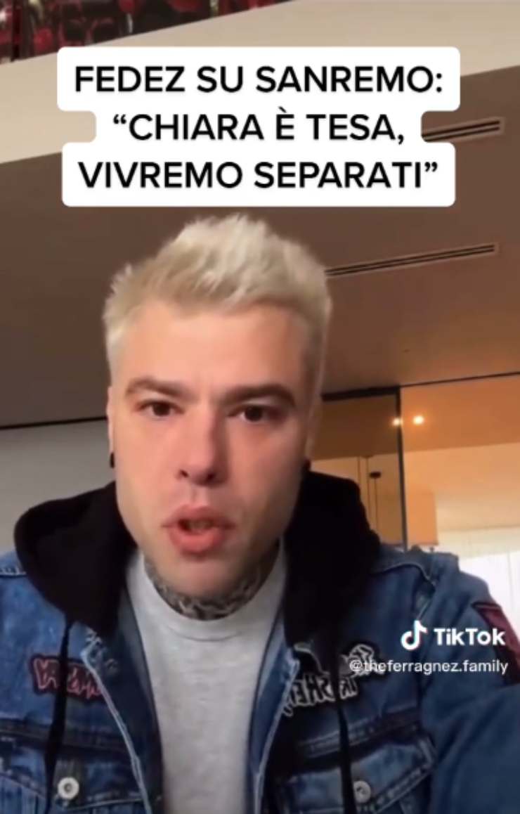 Fedez, annuncio sulla moglie chiara 