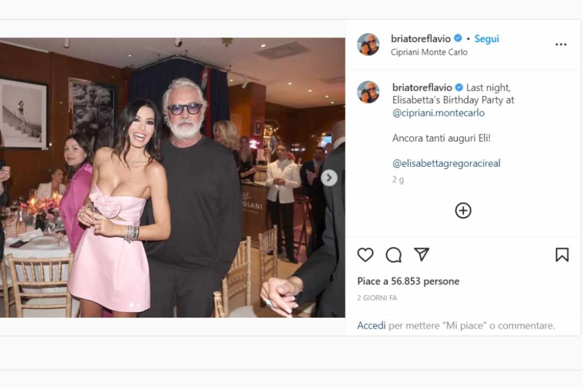 elisabetta gregoraci, regalo speciale 