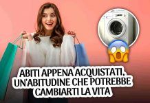 lavare vestiti nuovi