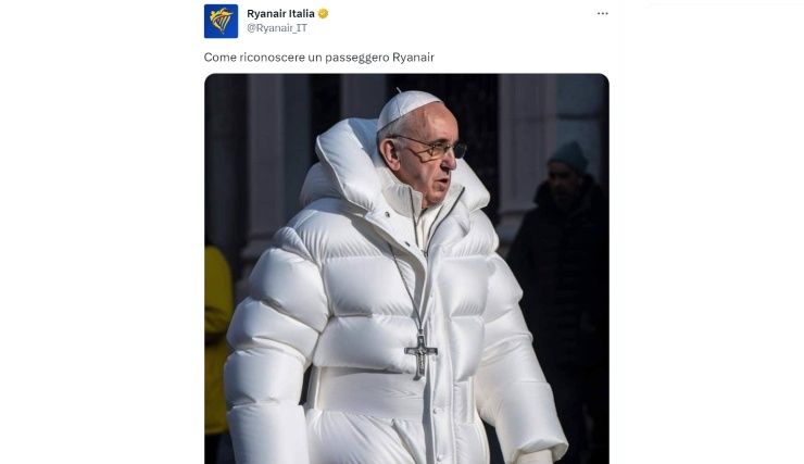 papa francesco ryanair