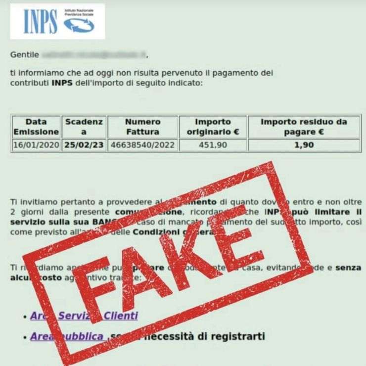 INPS comunicazione contributi 