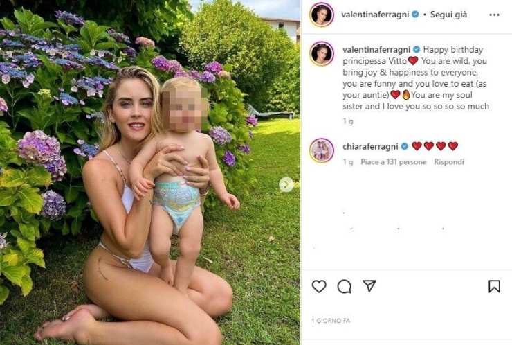 Valentina Ferragni post auguri