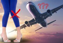 Leggings e aereo, non vanno insieme motivo