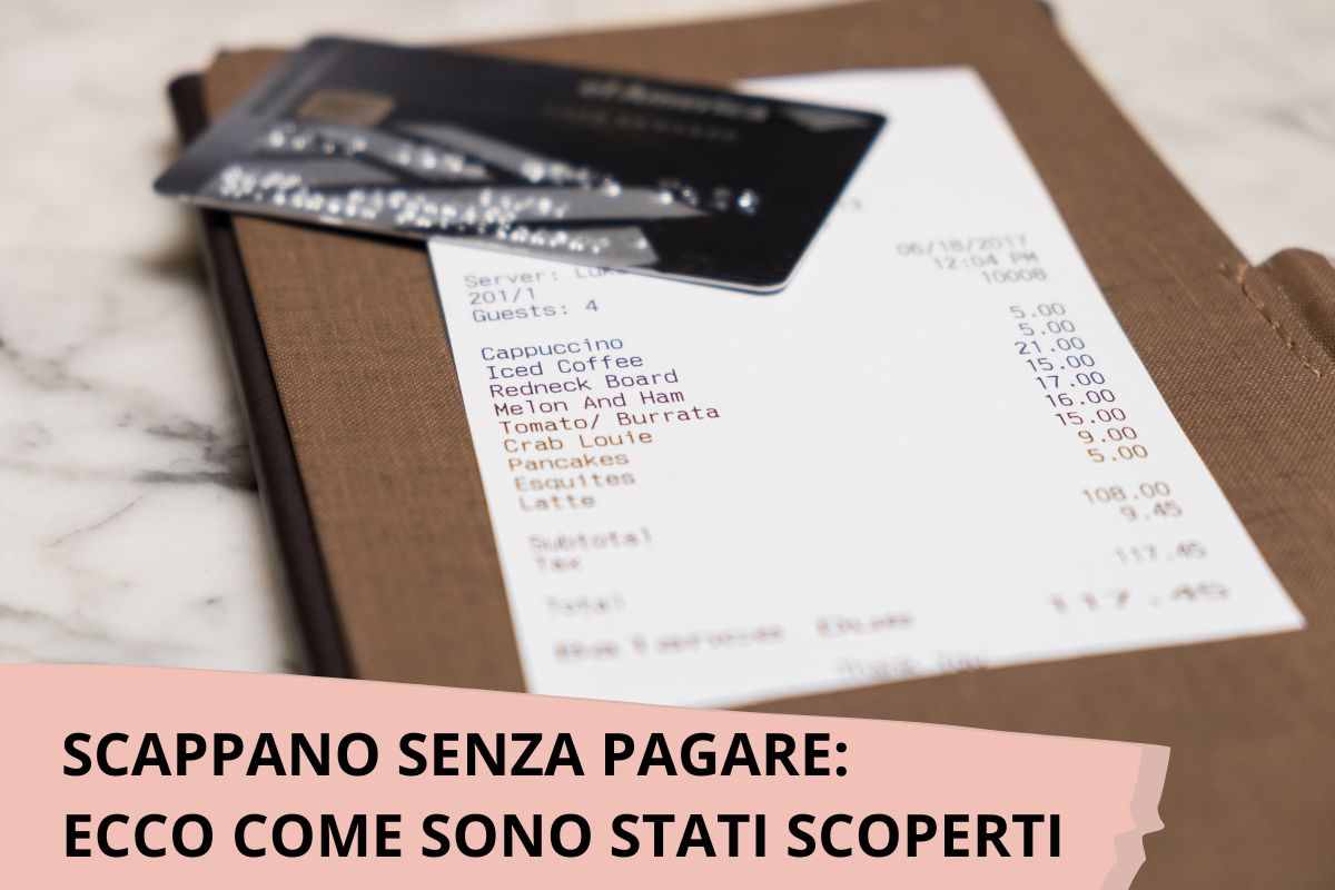 scappano senza pagare il conto